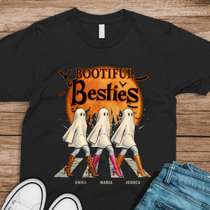 Bootiful Besties - Personalized Dark Shirt Halloween Birthday Gifts For Women, Besties, Sisters, BFF CH07 899320