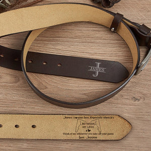 Funny Couple I Love Your Face Especially When It's Between My Legs - Personalized Belt Naughty Gift For Him CH07 910096