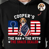Custom Photo Dog - Dog's Dad The Man The Myth The Dealer American Flag Dark Shirt HO82 901262