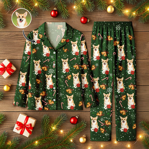 Custom Pet Photo Christmas Pajamas Gift For Pet Lovers TH10 896047