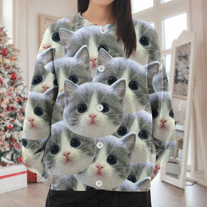 Custom Funny Cat Face Cardigan Gift For Cat Lovers CH07 899828