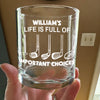 Personalized Name Life Is Full Of Choices Golf Engraved Rock Glass Gift for Golfer HA75 898530