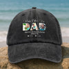 Custom Photo Happy Father's Day Life Would Be Boring Without Me Dog Washed Denim Baseball Cap HO82 893920