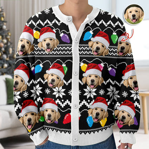 Custom Funny Photo Xmas Leds Cardigan Gift For Dog Lover HO82 900264