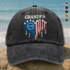 Custom Name American Grandma Washed Denim Baseball Cap CH07 910550