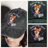 Custom Cute 3D Dog Forever In My Heart Memorial Washed Denim Baseball Cap HA75 898154