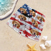 Custom Photo Dog Cat US Flag Tropical Summer Beach Shorts HA75 892584