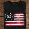 Personalized American Flag Dad Shirt - Custom Kids' Names Father's Day Dark Shirt CH07 910608