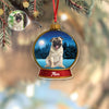 Custom Dog Photo Snow Globe With Name Acrylic Ornament Christmas Gift For Dog Lover CH07 896814