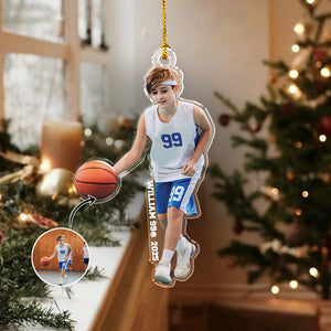 Custom Photo Football Keepsake Acrylic Ornament For Sport Players LM32 895983