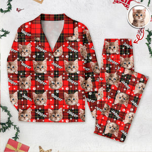 Custom Pet Face Name Christmas Pajamas Gift For Pet Lovers CH07 899950