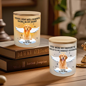 Custom Photo Forever In My Heart Memorial Glass Jar With LED Candle LM32 893503