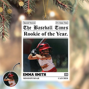 Custom Photo The Baseball Times Acrylic Ornament HA75 897212