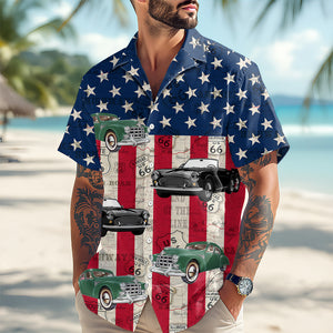 Custom Car Photo With America Flag Hawaii Shirt TH10 894079