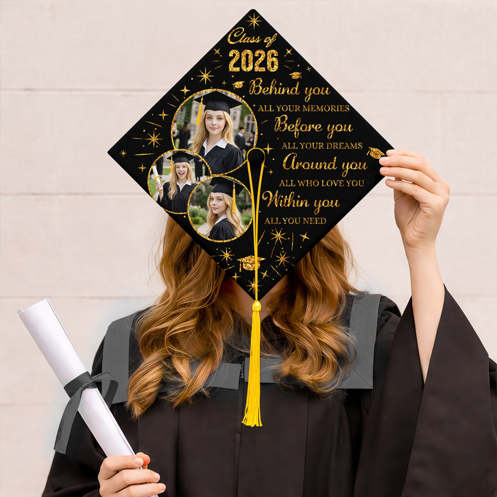 Custom Photo Class Of 2026 Glitter Graduation Topper TH10 169141