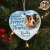 Custom Photo A Big Piece Of My Heart Lives In Heaven Heart Ceramic Ornament TH10 896407