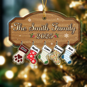 Family With Pets Personalized Acrylic Ornament CH07 899564