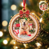 Custom Cute Pet Photo With Bow Christmas Gift Wooden Ornament LM32 897341