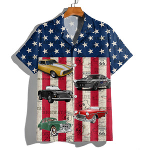 Custom Car Photo With America Flag Hawaii Shirt TH10 894079