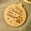 Custom Dog Cat Name Merry Christmas With Paw Cookie Stamp HO82 900580