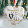 Our First Christmas Together Heart Acrylic Ornament Personalized Wedding Anniversary Christmas Ornament CH07 896888