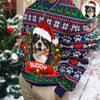 Custom Dog Photo With Christmas Wreath Ugly Sweater TH10 896273