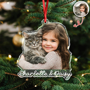 Custom Cute Cat Photo Memories 2025 Christmas Acrylic Ornament LM32 895989