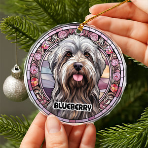 Personalized Dog Portrait Art Glass Ornament Gift For Dog Lovers TH10 896415