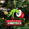 A Few Bucks for Christmas Grinchy Wood Money Holder Ornament LM32 897399