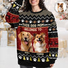 Custom Photo This Dog Mom Belongs To - Personalized Ugly Sweater For Dog Lovers HO82 900002