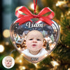 Custom Kid Photo Heart Shaped Acrylic Ornament Christmas Gift For Family CH07 896788
