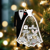 First Christmas Married Personalized Wedding Wood & Acrylic Ornament Christmas Gift CH07 899404