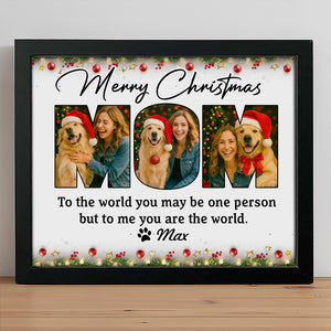 Custom Dog Photo Merry Christmas Picture Frame For Dog Mom CH07 896438