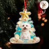 Custom Cute Dog Photo Sea Glass Christmas Acrylic Ornament For Dog Lovers LM32 895997