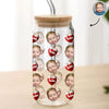 Custom Face Kid With Sweet Heart Glass Can With Lid Family Gift HA75 898330