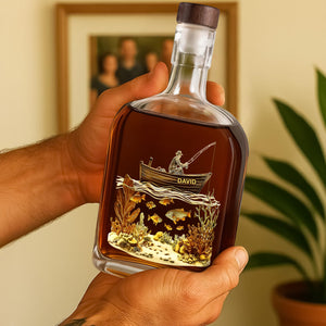 Personalized Fishing Whiskey Bottle Gift For Fisherman, Fishing Lovers HO82 900880