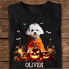 Custom Dog Cat Photo Spooky Season Halloween Dark Shirt HO82 894998