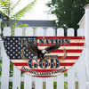 Custom Family Name American Flag One Nation Under God Soaring Patriotic Non-Pleated Fan Flag HO82 901944