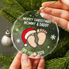 Christmas Baby Shower - Personalized Glass Ornament Gifts For New Moms, New Dads, New Parents CH07 899280