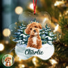 Custom Photo Dog Paw Shaped Acrylic Ornament Christmas Gift For Dog Lovers HA75 897534