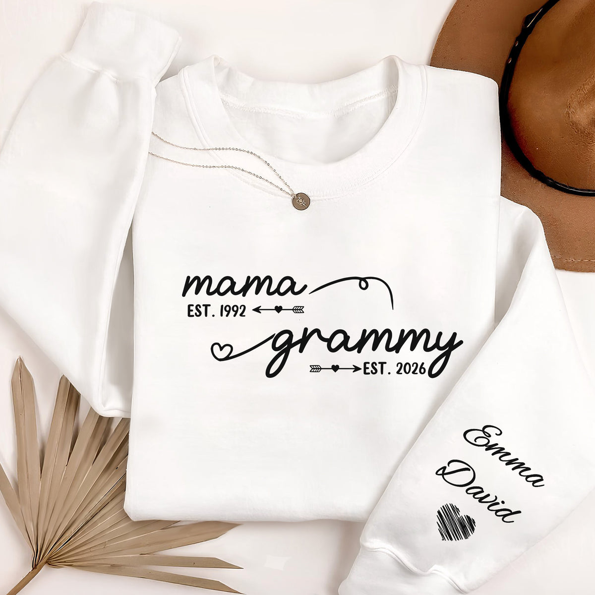 Custom Mom Grandma Est Year Sleeve Sweatshirt Gift For Mother's Day LM32 899105