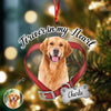 Custom Dog Photo Forever In My Heart Memorial Acrylic Ornament HA75 897520
