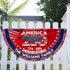 Custom Family Name America 250 1776–2026 Semiquincentennial Non-Pleated Fan Flag CH07 910450