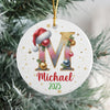 Custom Name With Alphabet Letter Ceramic Ornament For Christmas TH10 896311