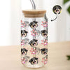 Custom Photo Dog Cat Pet Glass Can With Lid For Dog Cat Lovers HA75 898488