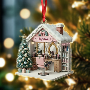 Personalized Custom Name Hair Salon Acrylic Ornament TH10 896823