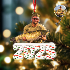 Custom Photo Acrylic Ornament Personalized Christmas Gifts For Fishing Lovers HA75 897866