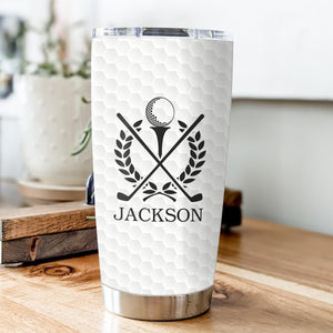 Personalized 3D Inflated Effect Fat Tumbler Gift For Golf Lover TH10 898127