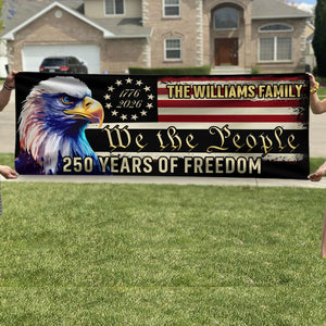 America 250th Anniversary Fence Banner We The People Patriotic Banner HA75 898784