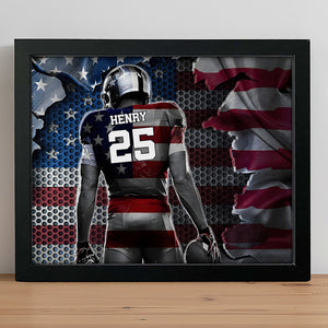 Custom American Football Player Picture Frame For Football Lover HO82 900878